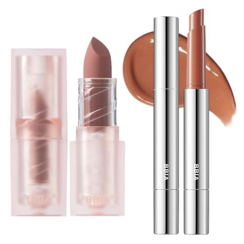 Bbia Bbia Last Powder Lipstick (07 Ginger) + Over Glaze Stick (05 Caramel Glaze) Bundle Set