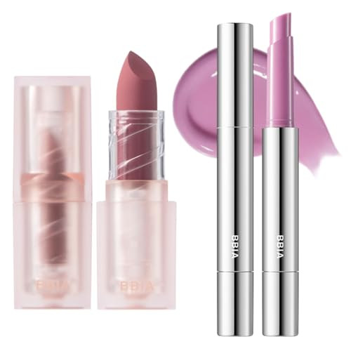 Bbia Bbia Last Powder Lipstick (08 Earl Grey) + Over Glaze Stick (02 Candy Glaze) Bundle Set