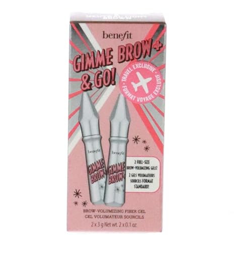 Benefit Gimme Brow+ & Go Duo Brow-Volumizing Fiber Gel 3 Neutral Light Brown 2 0.1 Ounce