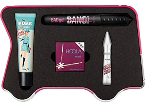 Benefit Icons 3 - Piece Set Miniature Set (0.25 Oz Primer + 0.14 Oz Badgal Bang Mascara + 0.09 Oz Hoola Bronzer)