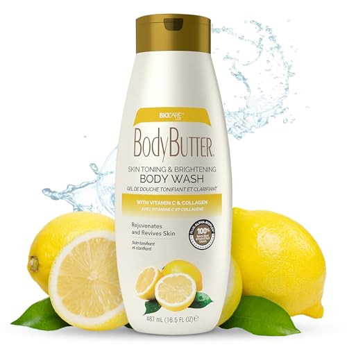 Biocare Vitamin C And Collagen Body Wash: Ultimate Brightening & Toning Solution Ideal For Men & Women - Enhances Skin & Hydrates Suitable All Skin Types Sulfate- 16.5 Oz