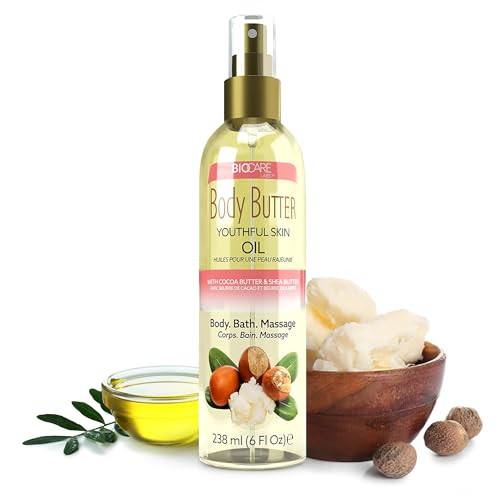 Biocare Body Butter Youthful Skin Oil With Cocoa Butter & Shea Butter Infused With Vitamin E 6 Oz