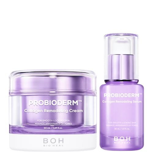 Bioheal Boh Probioderm Collagen Remodeling Cream + Serum Duo Skin Firming Serum With Collagen & 12 Peptides For Pore Tightening & Smoothing Hydrating & Lifting For Daily Skincare