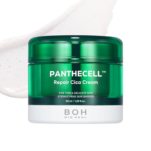 Bioheal Boh Panthecell Repair Cica Cream 1.69 Fl Oz Face Moisturizer For Active Skin Repair Korean Skincare For Barrier Recovery 5% Panthenol & 12 Peptides Improving Skin Thickness
