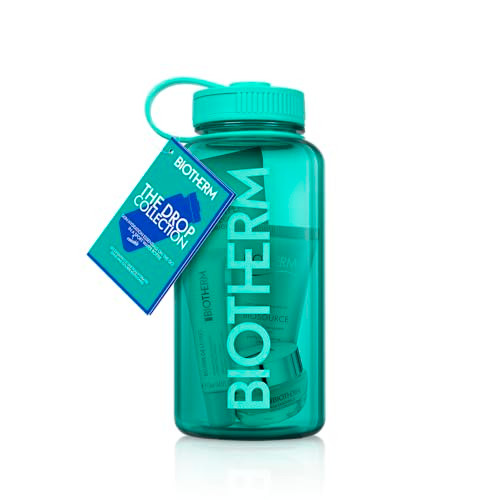 Biotherm The Drop - Aqua Drop For Women Skin And Body Hydration Essentials For Normal To Oily Skin Packed In A 1L Recycled Reusable Plastic Water Bottle With 4 Body And Skincare Products