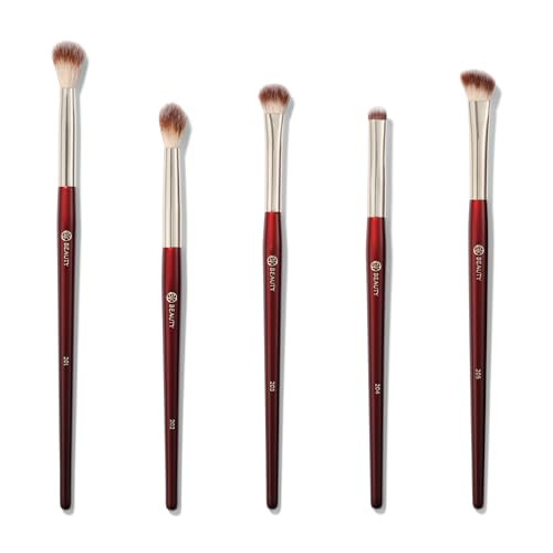 Bk Beauty - Essentials Brush Set (5Pc) - Professional Makeup Brushes For Blending Smudging & Defining Premium Eyeshadow Set For Flawless Eye Looks