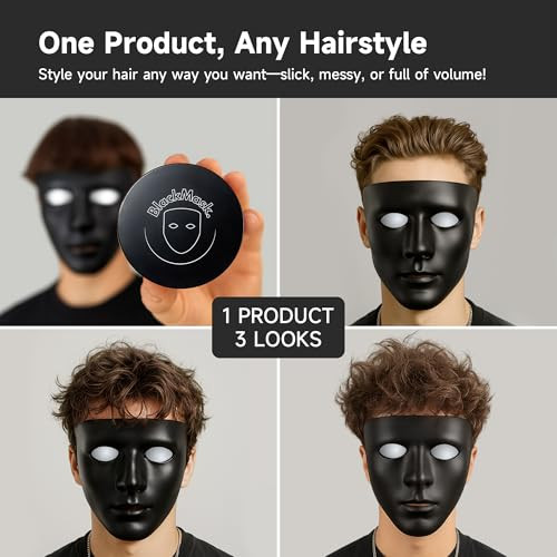 Blackmask Hair Clay For Men (3.52 Oz) Matte Finish With Strong Hold Hair Styling Clay Adds Texture & Volume