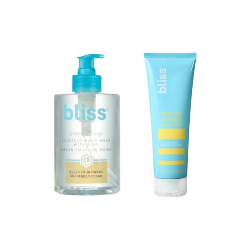 Bliss Lemon & Sage Hand Wash With Aloe & Body Butter Duo Hydrating Cleanse & Nourishing Moisture Refreshing Scent - Cruelty- Paraben- Skincare Set