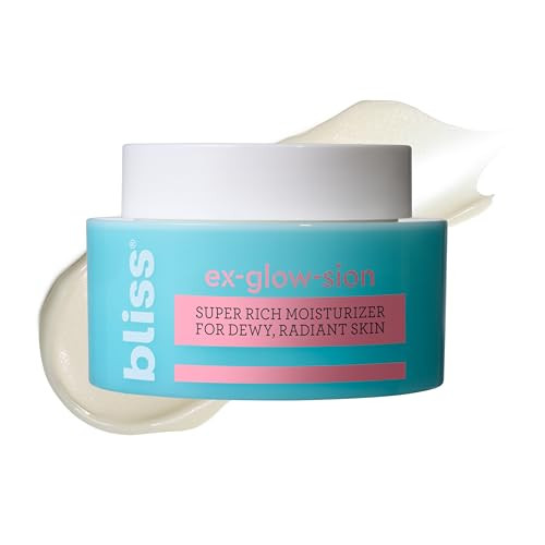 Bliss Ex-Glow-Sion Super Rich Face Moisturizer For Dewy Radiant Skin Advanced Shea Butter Nourishes & Hydrates 100% Vegan And Cruelty- 1.7 Fl Oz