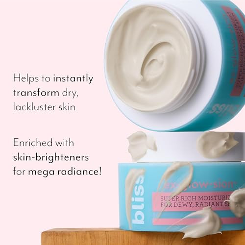 Bliss Ex-Glow-Sion Super Rich Face Moisturizer For Dewy Radiant Skin Advanced Shea Butter Nourishes & Hydrates 100% Vegan And Cruelty- 1.7 Fl Oz
