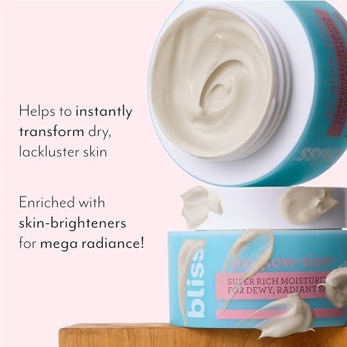 Bliss Ex-Glow-Sion Super Rich Face Moisturizer For Dewy Radiant Skin Advanced Shea Butter Nourishes & Hydrates And Micro Magic Skin-Renewing Microdermabrasion Scrub (Packaging May Vary)