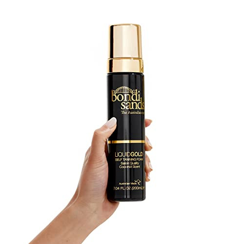 Bondi Sands Liquid Gold Self Tanning Foam + Application Mitt Includes Lightweight Sunless Foam + Reusable Mitt For A Flawless Finish ( 32 Value)