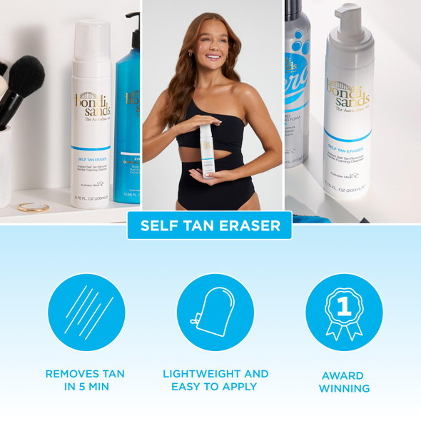 Bondi Sands Self Tan Eraser Moisturizing Cleansing Gentle Formula Removes Self-Tanner And Preps Skin For Reapplication Vegan + Cruelty-