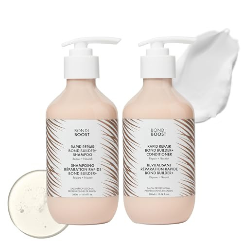 Bondiboost Rapid Repair Bond Builder Shampoo + Conditioner Set (10.14 Fl Oz Each) Strengthening Formula For Restoring + Rebuilding Hair Deep Conditioning Treatment