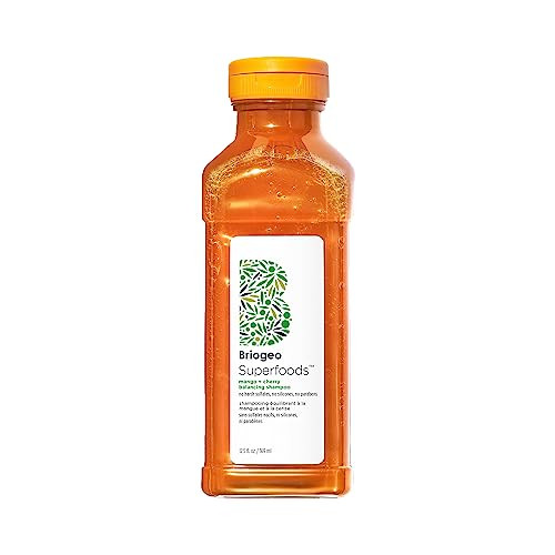 Briogeo Superfoods Mango + Cherry Balancing Shampoo For Oily Hair Gentle Cleanse & Oil Control Vegan & Cruelty- 12.5 Fl Oz