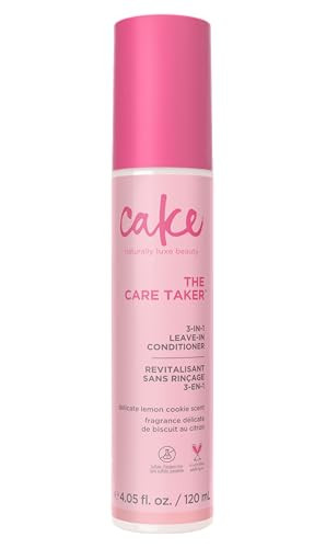 Cake Beauty 3-In-1 Leave In Conditioner The Care Taker Moisturizing & Softening With Coconut Oil Biotin Soy & Rice Proteins For Dry/Normal Hair Types 4 Fl Oz / 120 Ml (Packaging May Vary)