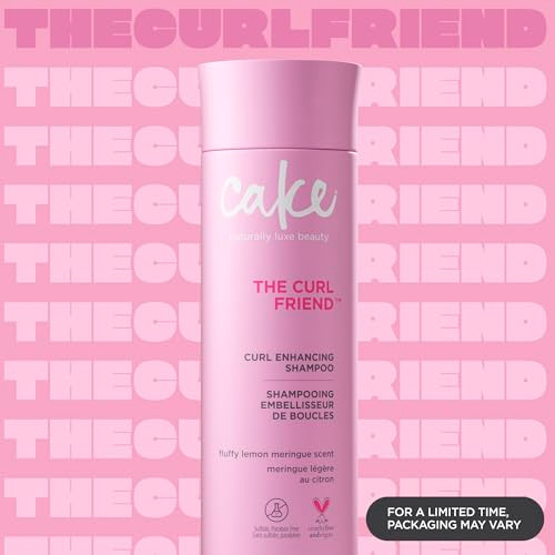 Cake Beauty Curl Shampoo The Curl Friend Moisturizing & Cleansing frizz & Humidity Protection Aloe Leaf Juice Sunflower Seed Oil & Argan Oil For Curly Hair 10 Fl Oz / 295 Ml