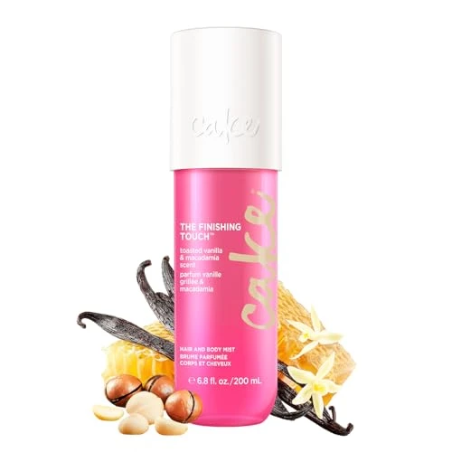 Cake Beauty Finishing Touch Hair And Body Mist Toasted Vanilla & Macadamia Scent- Fine Fragrance Mist Infused With Argan Oil And Vitamin E 2 Pack