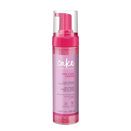 Cake Beauty Gel-To-Foam Curl Styler The Curl Friend High Hold & Definition - Frizz Protection- Infused With Coconut Oil & Shea Butter - For Curly Hair- 6.8 Fl Oz./ 200 Ml Volumizing Gel To Foam Flake Frizz Control For Curly Hair