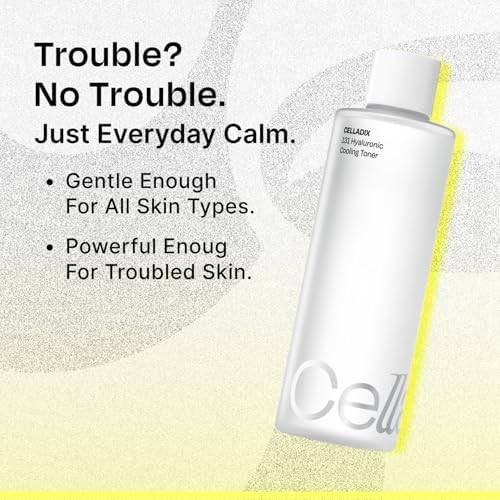 Celladix 131 Hyaluronic Cooling Toner Korean Skincare Facial Toner With Panthenol Squalane & Botanical Complex- Instant Soothing Hydrating & Oil Control For Sensitive & Acne-Prone Skin 10.1 Fl Oz