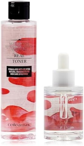 Celleanser Gentle Hydrating Duo: Rose Toner And Ampoule Set