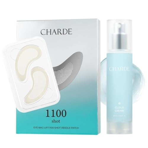 Charde Eye Bag Lift Patch + Cloud Cream Bundle Instant Under Eye Lifting & Daily Firming Moisturizer Reduces Puffiness Hydrates & Smooths Skin Korean Skincare Routine Set