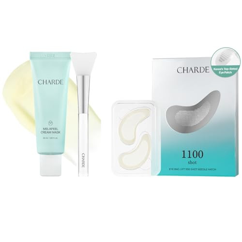 Charde At-Home Targeted Skincare Duo - Dark Spot Peel Off Mask & Under Eye Patches For Puffiness Brightening Smoothing & Even Tone Care Spot Care