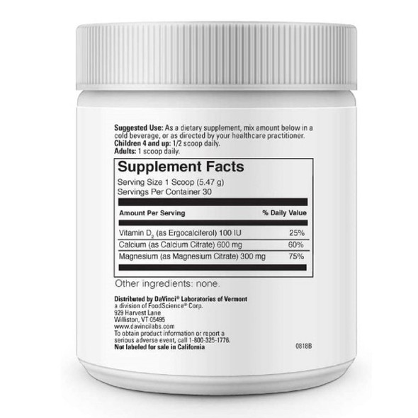 Davinci Labs Cal-Mag Citrate Powder 30 Servings