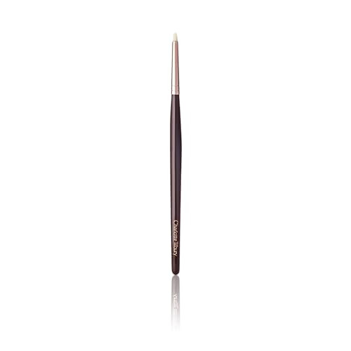 Charlotte Tilbury Eyeliner Brush - Rose Gold & Night Crimson Eyeliner Smudge Brush With A Luxurious Wooden Handle - Allows For Precise Application Along Lash Line
