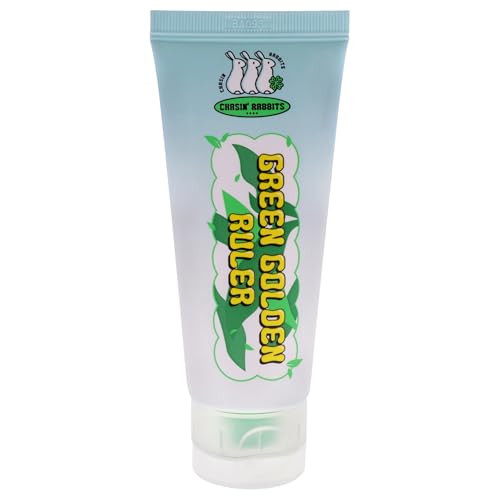 Chasin' Rabbits Green Golden Ruler Cream Vegan Intensive Moisturizing And Nourishing Face And Neck Moisturizer With Green Tea Extract And Probiotics 75Ml/2.53 Fl. Oz