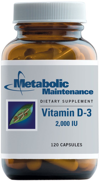 Metabolic Maintenance  Vitamin D3 2000 IU  120 Capsules