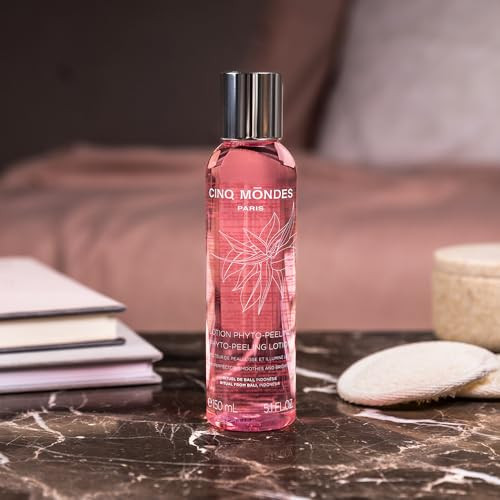 Cinq Mondes Phyto-Peeling Lotion Toner 5.0Oz - Glycolic Acid Exfoliating Toner For All Skin Types Oily Combo Or Acne Skin - Skin Perfecting For Enlarged Pores - Balances Excess Oil