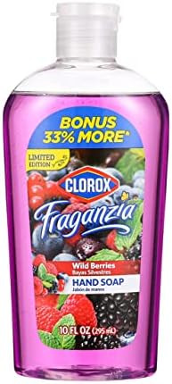Clorox Fraganzia Liquid Hand Soap With Flip Cap Wild Berries Scent - Liquid Hand Wash Washes Away Dirt From Hands And Keeps Them Soft 10 Fl Oz