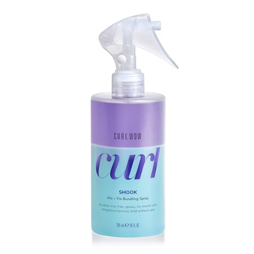 Color Wow Curl Wow Shook Mix + Fix Bundling Spray Shake-To-Activate Spray Combines Powerful Hydrators + Crunch- Polymers For Perfectly Defined Glossy Frizz- Curls