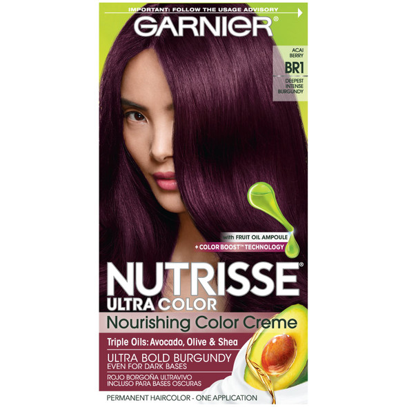 Garnier Nutrisse Ultra Color Haircolor, Deepest Intense Burgundy [Br1] 1 Ea