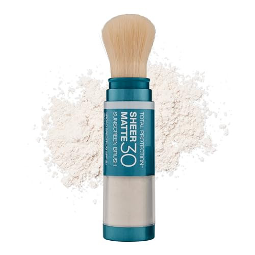 Colorescience Total Protection Sheer Matte Spf 30 Sunscreen Brush For Oily And Acne-Prone Skin Unscented 0.15 Ounce Powder