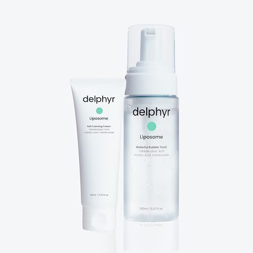 Delphyr Soothing Duo Bubble Serum 150 Ml & Soft Calming Cream (80 Ml + 50 Ml) Centella Asiatica Hydrating Korean Skincare For Sensitive Skin