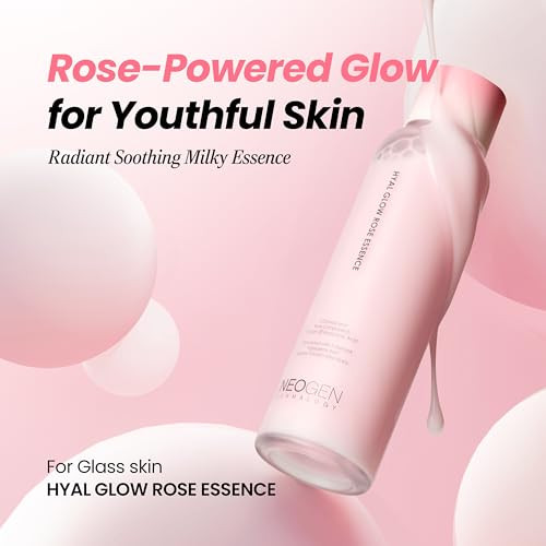 Dermalogy By Neogen Hyal Glow Rose Essence - Hydrating Essence With 74% Of Damask Rose Water & Flower Oil & Extract 160Ml / 5.41 Oz
