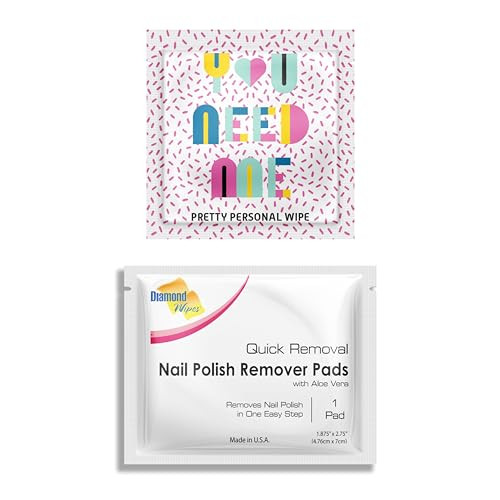 Diamond Wipes La Fresh Self Care Bundle Deal- Pre-Soaked Acetone Nail Polish Remover 50 Pads And La Fresh Feminine Hygiene Personal Flushable 50 Wipes Gently Cleanses And Freshens