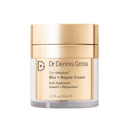 Dr Dennis Gross Derminfusions Blur + Repair Cream Instantly Blurs Fine Lines Smooths Skin With Satin-Matte Finish Visibly Plumps & Firms Reduces Redness And Improves Skin Elasticity 1.7 Fl Oz