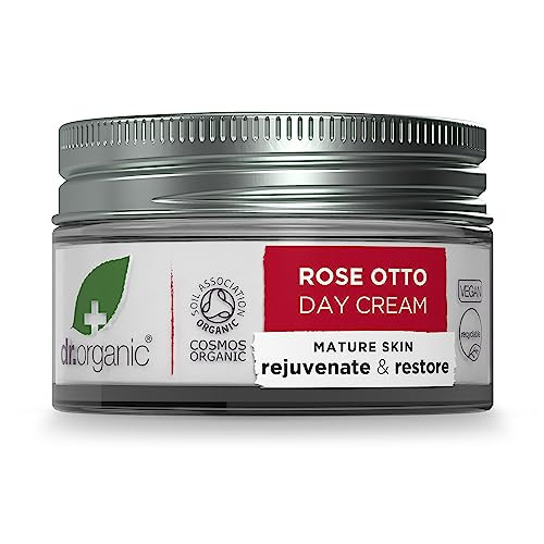 Dr. Organic Rose Otto Day Cream Hydrates And Rejuvenates Supports Healthy-Aging Natural Organic Paraben & Sls- 50 Ml / 1.7 Fl Oz