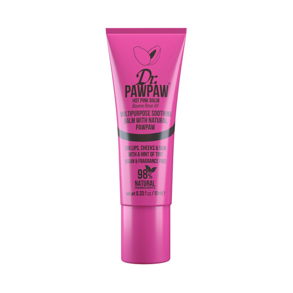 Dr. Pawpaw Original Balm Dr.Pawpaw Hot Pink Balm Multi-Purpose Natural No Fragrance For Hydrating Lips Skin Hair Cuticles Nails & Beauty Finishing (10 Ml)