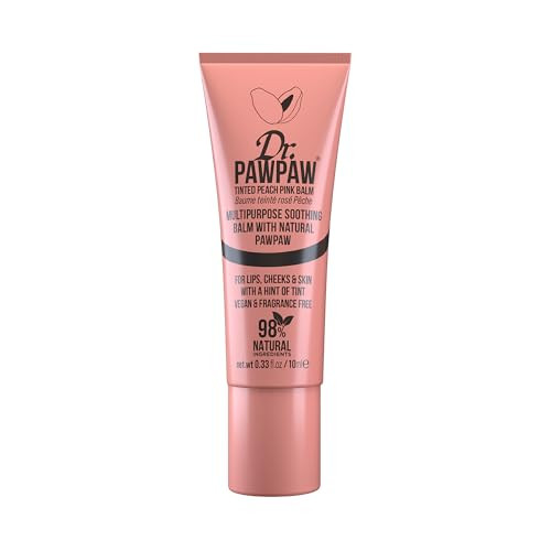 Dr. Pawpaw Original Balm Dr Pawpaw Multipurpose Soothing Tinted Balm - Lip Balm For Lips Cheeks Eyes Tinted Lip Balm - Lip Moisturizer With Pawpaw - Peach Pink 0.33 Oz