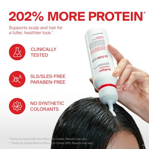 Dr.Forhair Folligen Treatment Korean Hair Treatment Scalp Treatment & Hair Mask For Hair Thickening & Fuller Looking 6.76 Fl Oz
