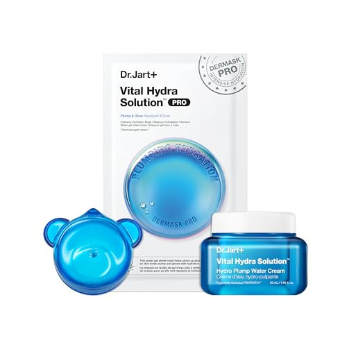 Dr.Jart+ Vital Hydra Solution Hydration Trio For Glass Skin Face Mask Water Cream & Jelly Bear Lip Mask Korean Skin Care Set