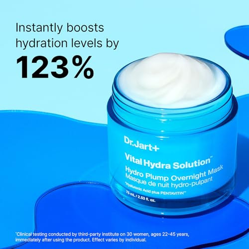 Dr.Jart+ Vital Hydra Solution Hydro Plump Overnight Korean Face Mask With Hyaluronic Acid For Glass Skin Korean Skin Care 2.53 Fl Oz