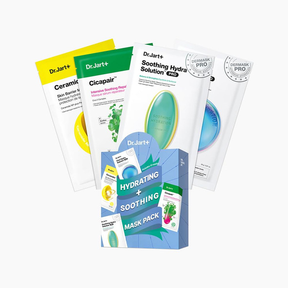 Dr.Jart+ Hydrating And Soothing Face Mask Value Set 4 Korean Face Masks Korean Skin Care Set