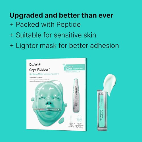 Dr.Jart+ Cryo Rubber Soothing And Cooling Korean Face Mask With Allantoin And Peptides Korean Skin Care (Pack Of 2)