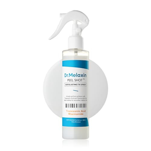 Dr.Melaxin Tx Peel Shot Body Exfoliating Spray With Tranexamic Acid & Niacinamide Brightening Body Care For Uneven Skin Tone 200Ml