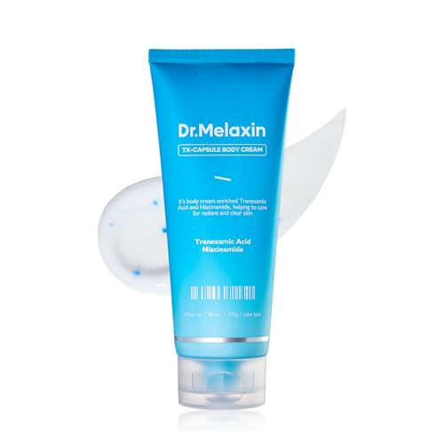 Dr.Melaxin Tx Capsule Body Cream 99% Pure Tranexamic Acid & Niacinamide Capsule For Body Dark Spots Uneven Skin Tone & Dullness Soft Burst Silky Non-Greasy Brightening Body Lotion 200G